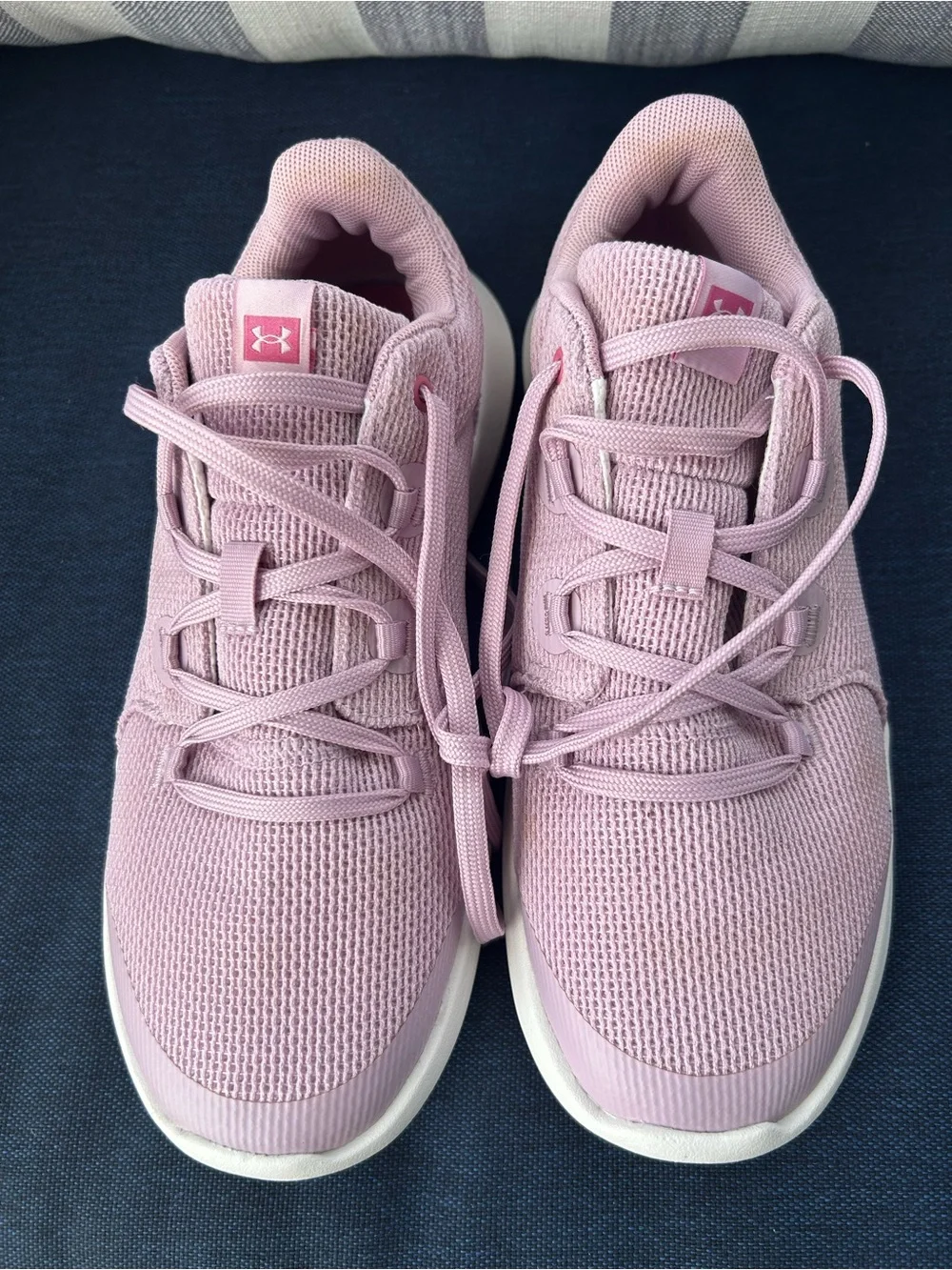 Under Armour Youth Light Pink Knit Training Sneakers